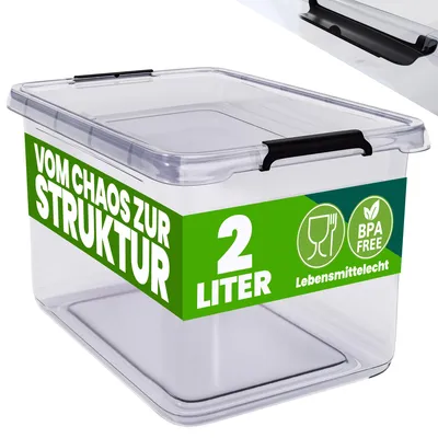 Productafbeelding van Opbergbox Transparant 20x15x12cm 2L
