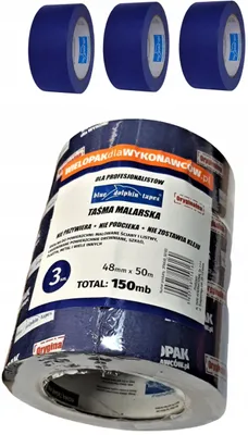 Produktbild von Blue Dolphin Malerkrepp 48mm x 50m Profi 3er Pack