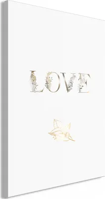 Produktbild von Vlies Leinwandbild - Love Is Strength (1 Part) Vertical 40x60 cm Text m-C-0447-b-a