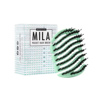 Produktbild von SISTER YOUNG MILA POCKET FRESH MINT BV - Mini-Pinsel mit Wildschweinborsten grün