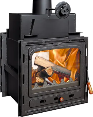 Immagine prodotto di Inserto per caminetto PRITY 2CM | 13,5 kW | stufa a legna | rendimento A | canna fumaria Ø150 mm