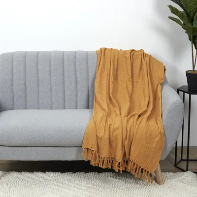 Produktbild von Geprägte Sofaüberwürfe aus Baumwolle 130 x 160 cm