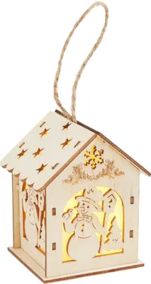 Produktbild von VBS Lichterhaus "Schneemann mit Vogelhaus", inkl. LED