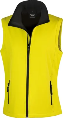 Produktbild von Result Core Damen Softshell-Weste, bedruckbar RW3698 (2XL) (Gelb/Schwarz)