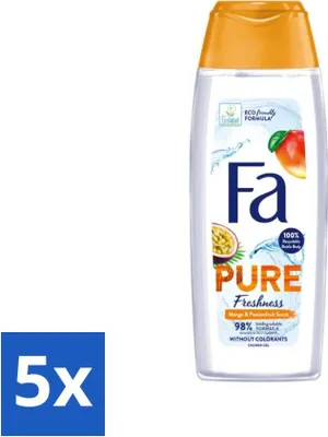 Obrázok produktu pre Fa - sprchový gél - čistá sviežosť manga a mučenky - osviežujúci a sladký - hydratačný - 250 ml - hodnotné balenie - 5 kusov