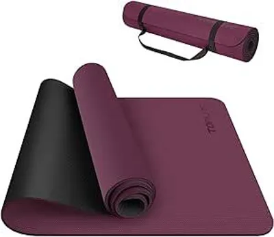 Produktbild von Gymnastikmatte, Yogamatte, gepolstert und rutschfest für Fitness, Pilates und Gymnastik, mit Tragegurt