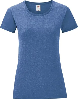 Produktbild von Fruit of the Loom Ladies Iconic 150 T-Shirt Farbe: retro royalblau meliert Größe: S