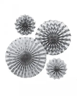 Produktbild von Fächer Deko Set Silber für Parties und Feiern