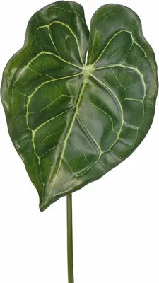 Produktbild von Kunstliche Pflanze - Anthurium - grunes Laub - Zweige - 67 cm - Plastikdekoration