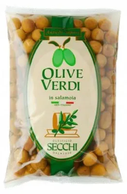 Obrázok produktu pre Zelené olivy s kôstkou – talianska pochúťka 500 g zo Sardínie