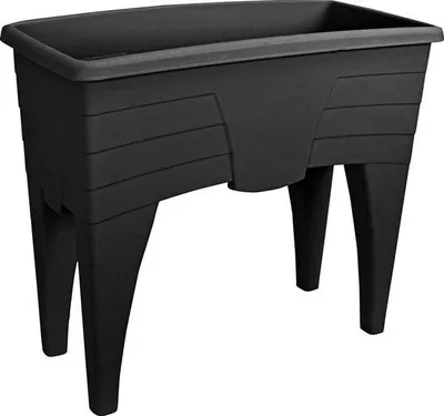 Image de Grote jardinière surélevée - Anthracite 60 L Jardinière à herbes aromatiques sur pieds - 76 x 38 x 66 cm - Jardinière surélevée pour le jardin