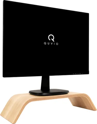 Produktbild von QUVIO Monitorständer - Monitorarm - Monitorhalterung - Monitorstanderhöhung - Bamboo