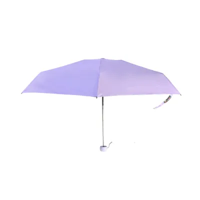 Produktbild von Biggdesign Moods Up Lila Mini Regenschirm, kompakt, winddicht, schnell trocknend, manueller Taschenschirm für Damen und Herren