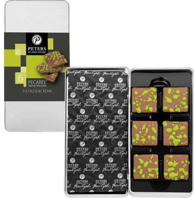 Produktbild von Peters Pecarée Trüffeltäfelchen Pistaziencreme 63g