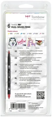 Immagine prodotto di 6 x Tombow ABT-6P-2ABT Set di 6 colori pastello