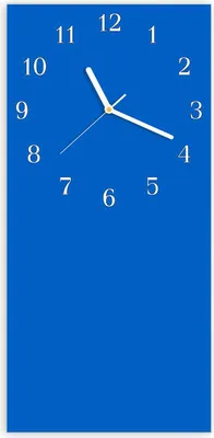 Produktbild von Wanduhr aus Glas mit Motiv Blauer Hintergrund II- 30 x 60 cm - inkl. Aufhängesystem