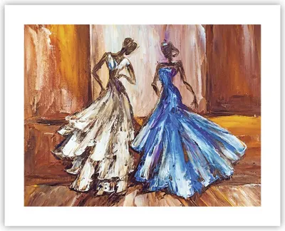 Produktbild von Poster - Poster ohne Rahmen - Frauen Kleider Öl - 50x40 cm - Wand Bild - Wanddeko - Wandbilder - Kunstposter - Wandposter - Bilder - Kunstdruck - Wanddekoration - Wandbild - P2XAA50x40-4172