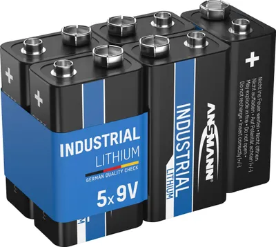 Zdjęcie produktu dla Ansmann 1505-0002, Jednorazowa bateria, Lit, 9 V, 5 szt., Czarny, -40 - 60 °C