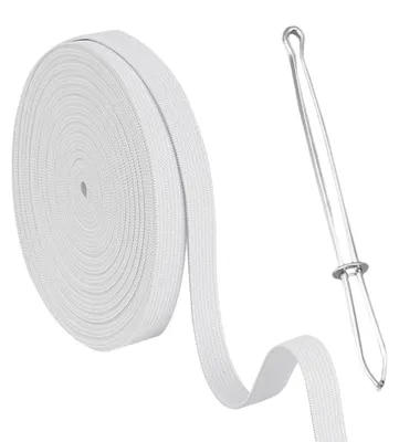 Elastisches Band, weiß, 1,5 cm x 10 m, für Nähprojekte