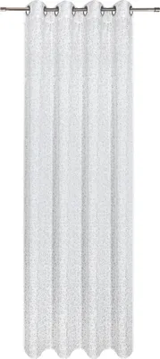 Produktbild von Gerster Ösenschal bedruckt, blätter B = 140 x H =235 cmHalbtransparent We Floral weiß