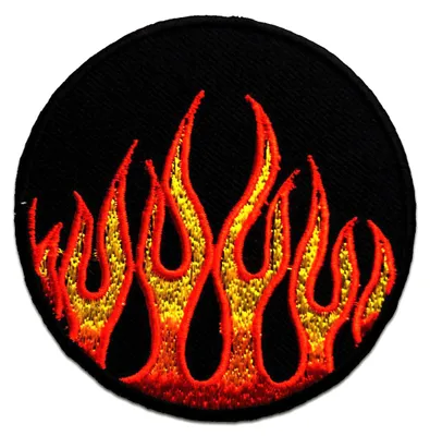 Obrázok produktu pre Fire Biker - Záplata, nažehľovačka, nažehľovací obrázok, nášivka, nažehľovačka, veľkosť: Ø 6,5 cm