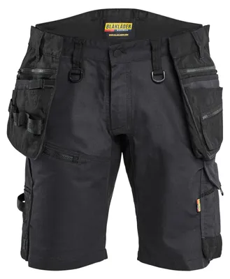Produktbild von Blakläder STRIKER Handwerker Shorts mit Stretch 1972, Farbe:Schwarz/Schwarz, Größe:C62