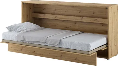 Produktbild von Nástenná posteľ Sklápacia posteľ BED CONCEPT BC-06 Horizontal 90x200 ARTISAN OAK Nástenná sklápacia posteľ, sklápacia šatníková posteľ, šatníková skriňa s integrovanou sklápacou posteľou, funkčná posteľ vrátane lamelového roštu