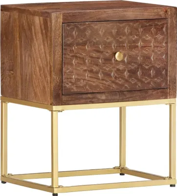 Obrázek produktu pro Noční stolek 40 x 30 x 50 cm masivní mangovníkové dřevo