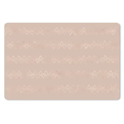 Produktbild von MuchoWow® Schreibtischunterlage Muster - Rosa - Roségold 60x40 cm - XXL Mauspad - Großes Mauspad