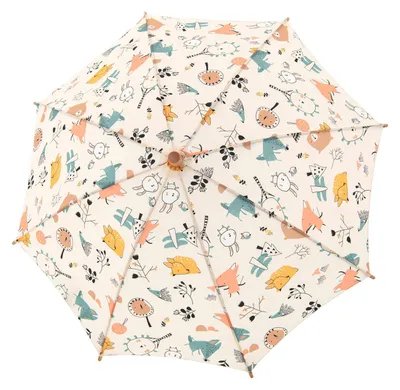 Immagine prodotto di doppler ombrello a bastone ombrello Nature Kids Umbrella Forest Animals beige