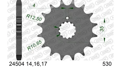 Produktbild von AFAM 24504-17 Kettenritzel vorne