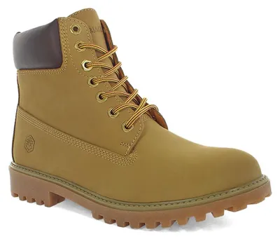 Image de Bottes jaunes pour homme à lacets et détails contrastés - River 2