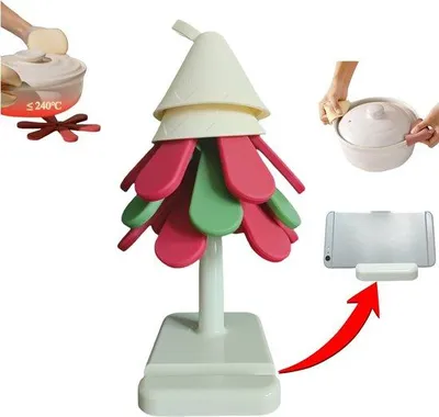 Image de Sous-assiettes empilables pour plats chauds et poêlées, multicolores