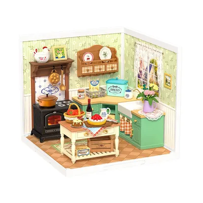 Produktbild von ROBOTIME Farmhouse Kitchen, DIY-Miniaturhaus, Junge/Mädchen, 14 Jahr(e), Erwachsene/Kinder, Mehrfarbig, Kunststoff