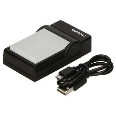 Produktbild von Duracell DRC5915, USB, Indoor Batterieladegerät, Canon LP-E17, Schwarz, 5 V, 5 V