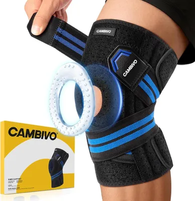 Produktbild von CAMBIVO Kniebandage für Männer und Damen, Verstellbare Bandage Knie mit Patella Gel Pads & Seitenstabilisatoren, Orthopädische Kniestütze Knee Support für Meniskusriss, Knieschmerzen, ACL, Sport