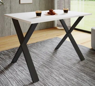 Produktbild von VCM Premium Holz Esstisch | H. 76 x B. 140 x T. 50 cm | Küchentisch Speisetisch Tisch Xona X Schwarz