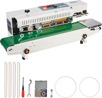 Image de 600W Machine à sceller horizontale - Machine à sceller en continu - Emballage alimentaire - Machine à sceller pour sachets et feuilles