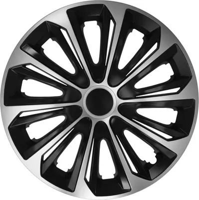 Zdjęcie produktu dla Nakładki na koła NRM STRONG DUOCOLOR Caps black silver 15" 4 szt