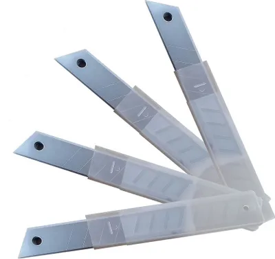 Image de 1000 lames de rechange pour couteaux à encoches de 18 mm, couteaux pour tapis, lames pour tapis