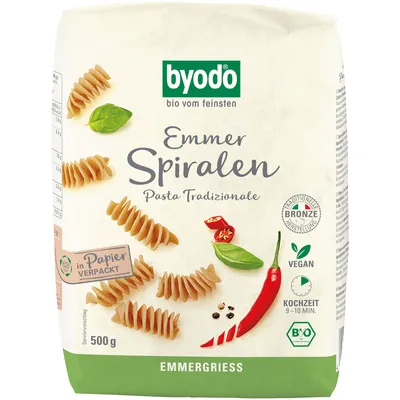 Produktbild von Sommerdinkel - Spiralen 500g | BYODO