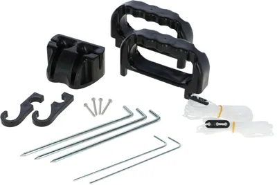 Weidenetz-Tür Komplettset, schwarz, für Pfosten 11-19 mm