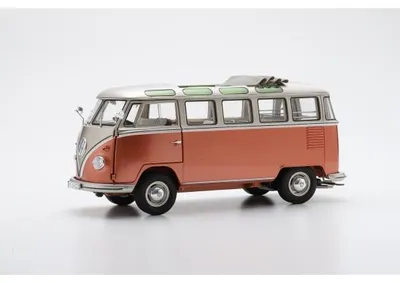 Produktbild von Schuco 451180007 - 1:18 VW T1 Samba 1962 Ora./Metallgrau DC -