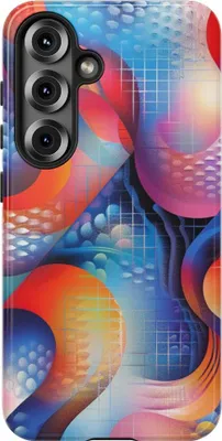 Produktbild von Farbenfrohes abstraktes Geometrie-Design – Hülle Kompatibel mit Samsung Galaxy S25