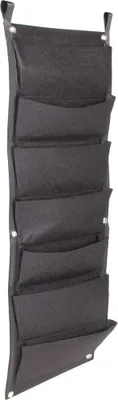 Produktbild von Vertikal wachsen Tasche 7 Textil Wand Pflanzer schwarz, 1 pc