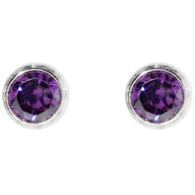 Produktbild von Miamar SMO04 Damen Silber Ohrstecker Lila