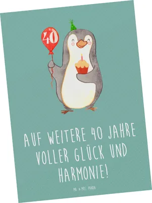Produktbild von Mr. & Mrs. Panda Grußkarte 40. Hochzeitstag Rubinhochzeit - Meeresbrise - Geschenk, Postkarte, Hochzeitsjubiläum, Ansichtskarten, Ansichtskarte, Leidenschaft, Kunstkarten