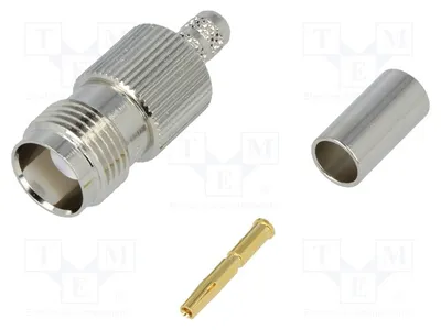 Zdjęcie produktu dla 1 sztuka, wtyk prosty, gniazdo, zacisk, T6121A1-NT3G-1-50, złącze 50Ω