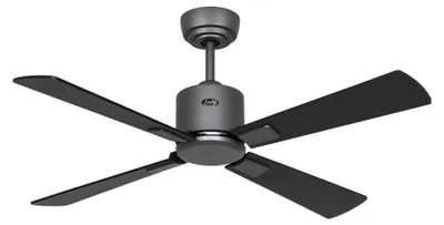 Obrázok produktu pre Energeticky úsporný stropný ventilátor s diaľkovým ovládaním Eco Neo III WiFi 103 cm čadičová sivá Čierna / teakové lopatky