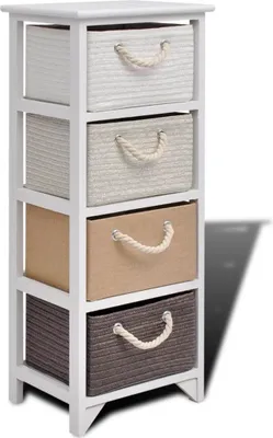 Immagine prodotto di vidaXL Cassettiera 4 cassetti in legno